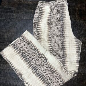 Fashion Nova High Rise Snake Print Jeans - Brown and Cream